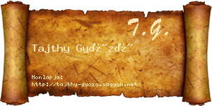 Tajthy Győző névjegykártya